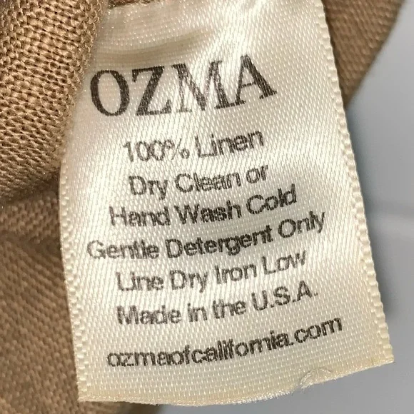 Ozma Linen BILLIE DRESS Maxi Midi Tan Brown small - Picture 3 of 3